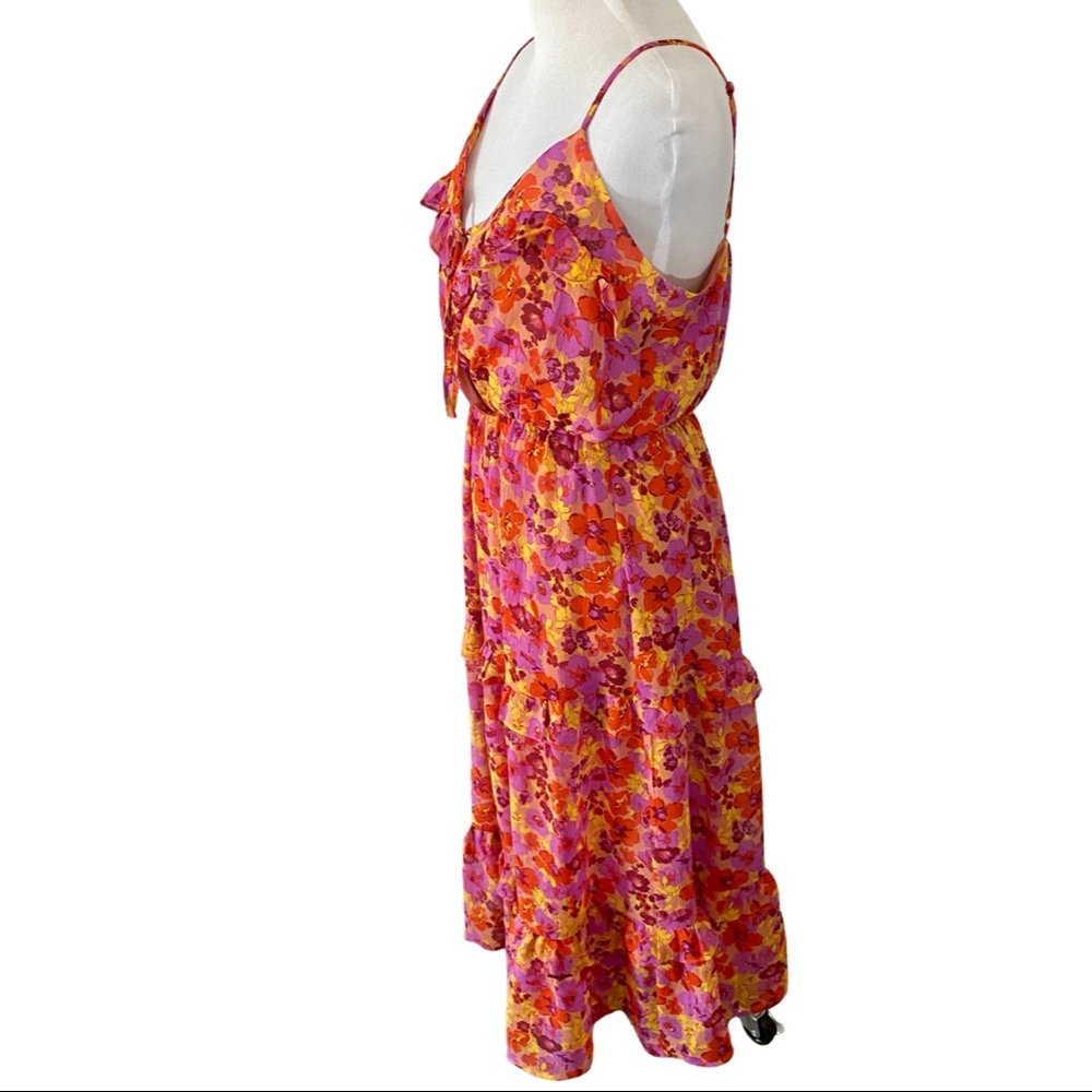 LUSH Ruffle Floral Dress- Medium - Picture 5 of 8